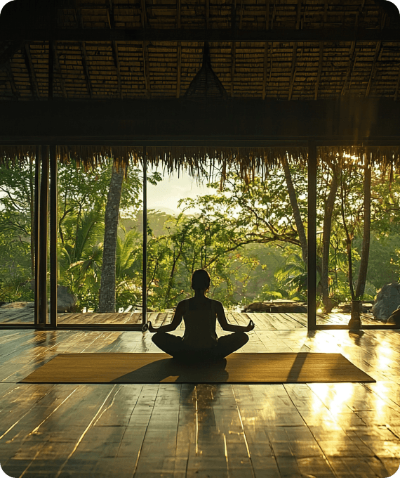 Meditation retreat interior