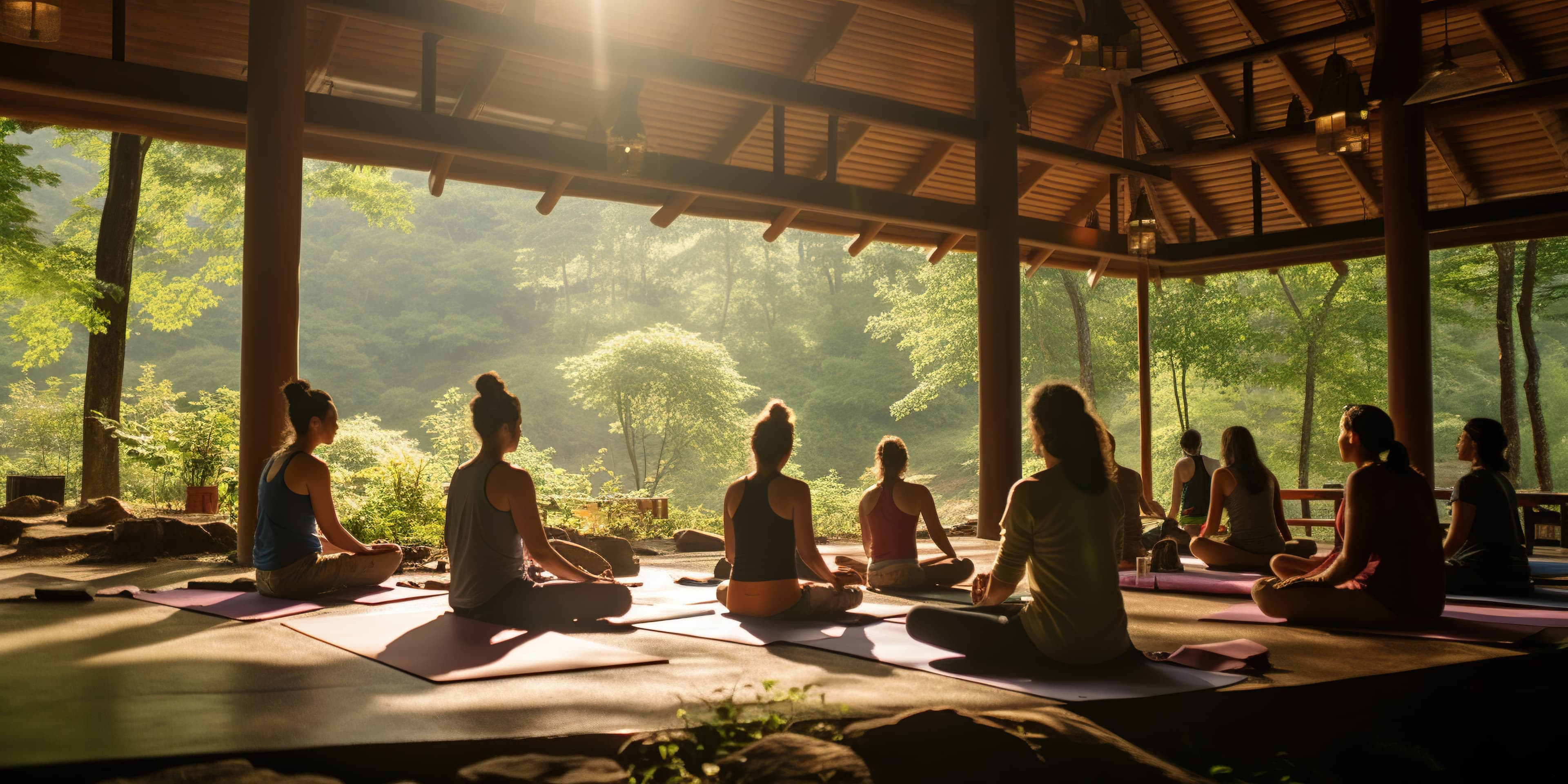 Group meditation session